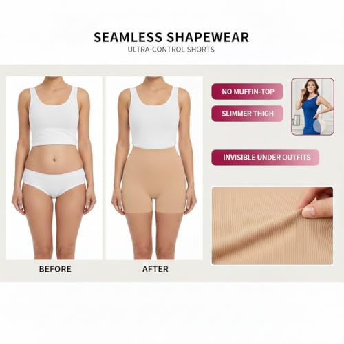 Image of Tummy Tucker, Body Shaper, Seamless Shapewear for Bodycon Dresses, High Waist & Full Body Shaper, Tummy Control Slimming Body Shapewear for Belly, Perfect for Dresses, Saree