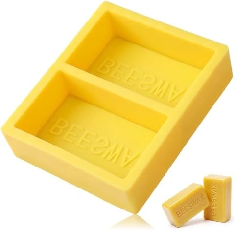 Lewtemi 2 x 1 lb Silicone Beeswax Mold for DIY Blocks