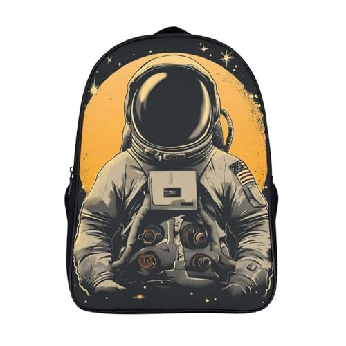 Sac à dos d'école enfants astronaute 3D grand format 40x28x16cm style-7