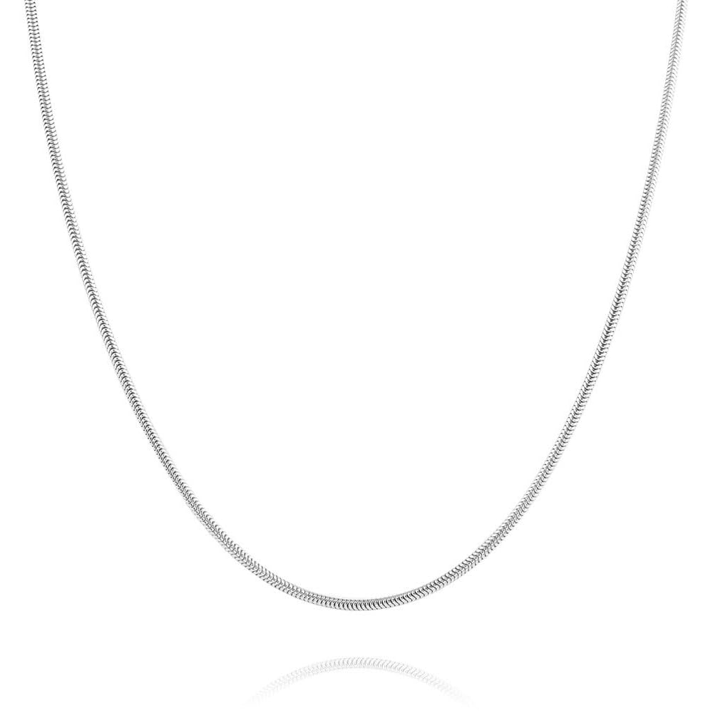 Sterling Silber Italienischer Schmuck 1 mm, 1,50 mm, 2 mm Schlangenkette Halskette für Teenager Frauen und Männer (16, 18, 20, 22 Zoll)