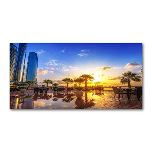 Impression sur toile de prestige paysage Abu Dhabi Est pour une décoration murale raffinée