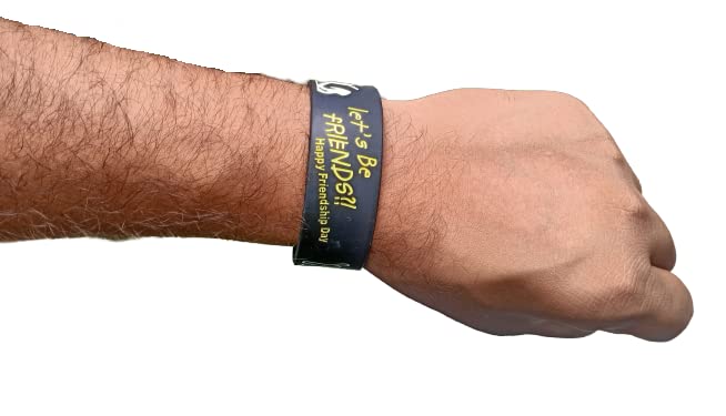 Jashan Accessories Best Friend Black Silicon Wrist Band for Men Women and Boys Pack of 1