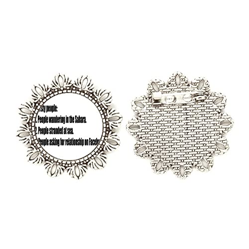 Broche de plata flor de broma ideal para lucir en reuniones sociales y eventos