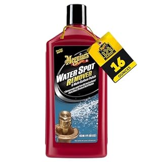 Meguiar's Water Spot Remover, Heavy Duty Water Spot Remover for Cars, Remove Water Stains and Polish Glossy Paint with a Versatile Clear Coat Safe Formula, 16 oz