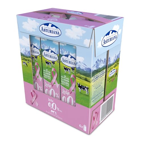 Central Lechera Asturiana Leche Desnatada 0% UHT Brik Pack 6x1L