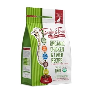 Tender & True Organic Chicken & Liver Recipe Dog Food, 4 lb