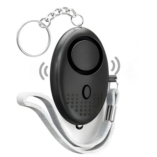 KAIDAA Personal Safety Keychain Alarm for Women, Girls, Kids & Elderly | Emergency Security Device for Self-Defense & Protection | Loud SOS Alarm for Safety (Black)