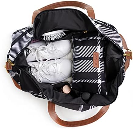 Jadyn Luna Women's Weekender Bag and Travel Duffel, Large 37 Liter Capacity (Plaid) 5 Jadyn Luna Women's Weekender Bag and Travel Duffel, Large 37 Liter Capacity (Plaid)