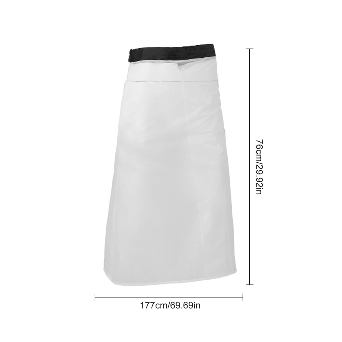 Ultralekka spódnica przeciwdeszczowa, 150D nylonowy kilt wodoodporny, do aktywności na świeżym powietrzu: wspinaczki, kempingu, wędrówek, wędkowania (biała)