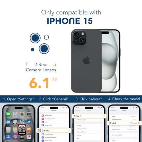 TIESZEN for iPhone 15 Case, Compatible with MagSafe, Built-in Privacy Screen Protector and Camera Protection - Image 2