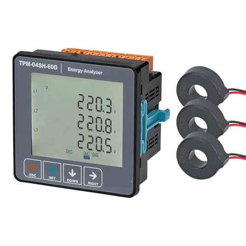 Multimètre analyseur d'énergie pour borne de recharge voiture électrique TPM04SH-60D