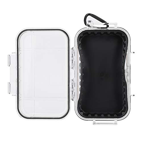 Outdoor Waterproof Storage Case Survival Shockproof Case, Waterproof Sealed Box Survival Storage Case, Airtight Pressure Proof Waterproof Sealed Box Survival Case 7.5 * 4.7 * 2.0in (Transparent)