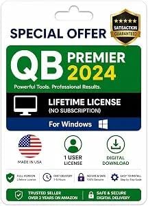 Quick-Books Desktop Premier Pro Plus 2024 for Windows PC | 1 User [Lifetime | NO DVD Amazon Message Delivery (Within 4hrs) | 100% Money Back Guarantee - 1