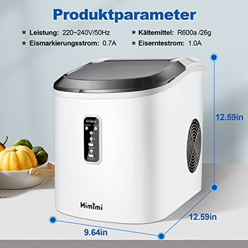 Himimi Eiswürfelmaschine, stille Eiswürfelmaschine, Eiswürfelmaschine Testsieger, mit 2.2 l Wassertank, Eiswürfel sind… – Bild 6