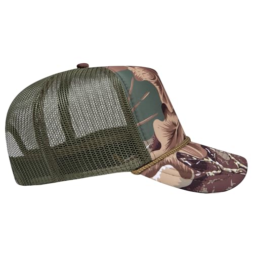 Image of OTTO Polyester Foam Front 5 Panel High Crown Mesh Back Trucker Hats in 97, Bulk, Wholesale