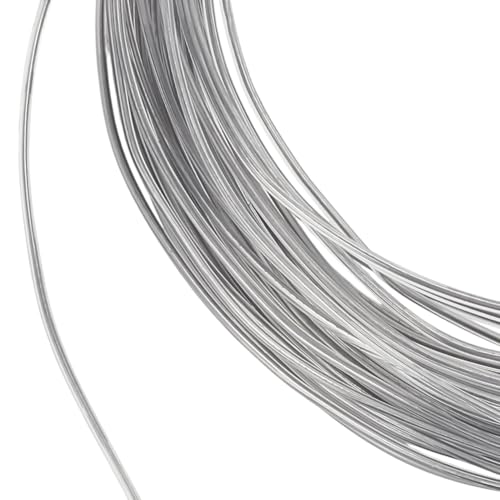 GOMAKERER 1 rollo de alambre metálico de 20 m, 1,8 mm, alambre de aluminio plateado, alambre de metal flexible para modelar sombreros con teja, creación de joyas, cuentas florales