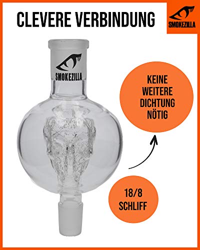 Smokezilla® Shisha Molassefänger Glow - Leuchtender Molassefänger in Alien Form - Aus Hochwertigem Glas - Hält Bowl… – Bild 7