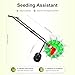 Sootvp Manual Seeder, 12 Nozzles Hand Push Garden Seeder Roller,Peanut Corn Bean Planter Precision Garden Push Seeder Machine, 5.31in Spacing