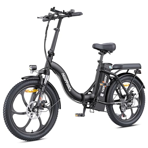 HillMiles MilePort 1 Vélo Électrique Pliant Adulte, Autonomie 100 km,Batterie 36V 13Ah Amovible, Pneus Fat 20×3.0, Vitesse 25 km/h, 250W, VAE Idéal Ville &...