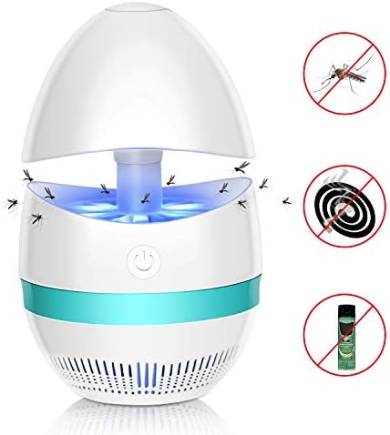 Dumax Bug Zapper Indoor Mosquito Killer Lamp Insect Killer Safe USB Powered Mosquito Zapper with Built in Fan Insect Trap for Indoor Bedroom Kitchen Outdoor Garden Patio Yard Office (Egg Shape)