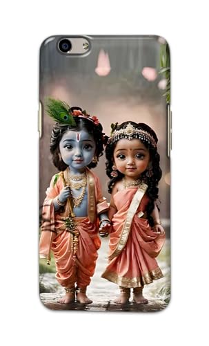 Image of Printed Hard Back Cover for Oppo F1s | Oppo A59 Back Cover (Radha Krishna Love -J2) -190724(EA)