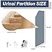 TTOILS Urinal Screen Toilet Partition,Wall-Mounted Men's Urinal Privacy Screen,Urinal Partition Toilet Protection Screen Divider Partition for Schools/kindergartens/Shopping malls/Public Places 1PCS