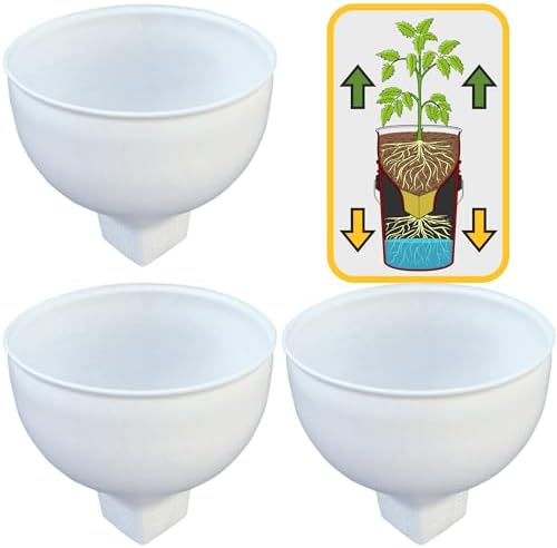 Tomato Bucket (3 Pack) Self Watering Bucket Planter Pot Insert to Make 5-Gallon Large Self Watering Grow Buckets for Indoor & Outdoor Usage (Giant Net Cups Pots for Hydroponics)