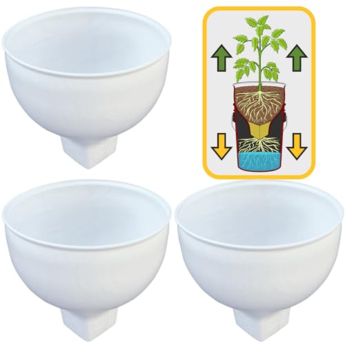 Tomato Bucket (3 Pack) Self Watering Bucket Planter Pot Insert to Make 5-Gallon Large Self Watering Grow Buckets for Indoor & Outdoor Usage (Giant Net Cups Pots for Hydroponics)