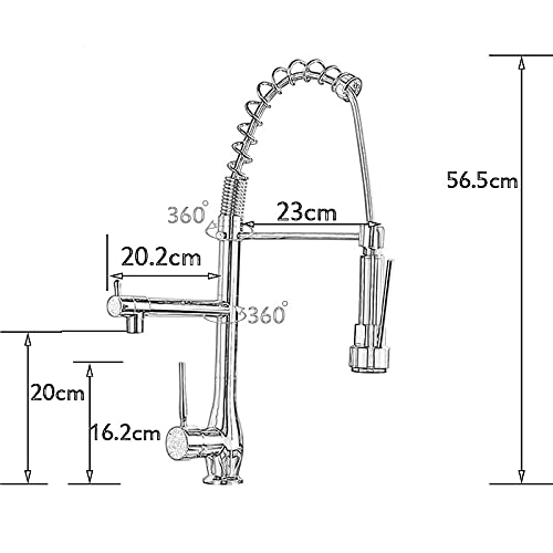 Mitigeur de cuisine nickel brossé double buse eau chaude froide - 3