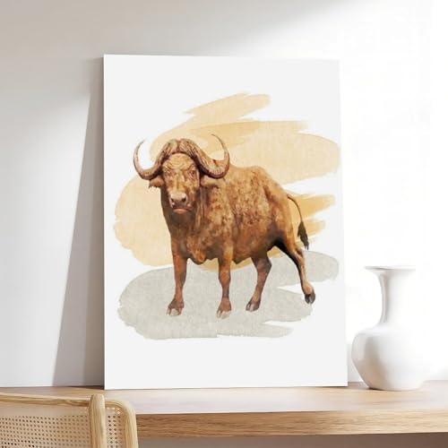Décoration murale salon avec peinture à l'aquarelle d'animaux d'Afrique - 7