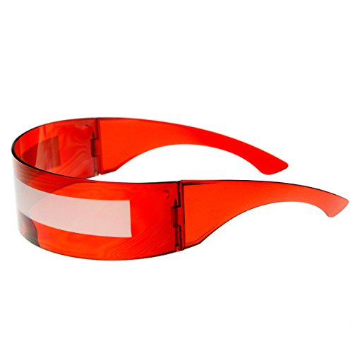 zeroUV Futuristic Monoblock Daft Punk Wrap Shield Sunglasses 91113