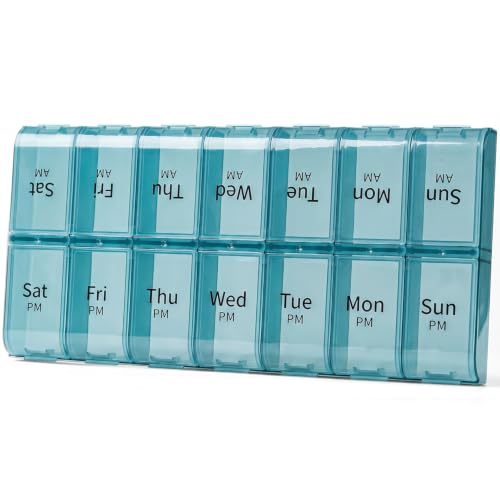 Image of Extra Large Weekly Pill Organizers pillcase pilboxes (Dusty Blue)