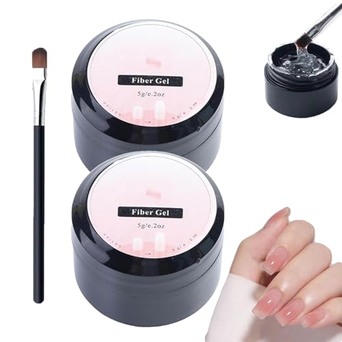 Swinizh Nail Repair Protection Gel, 2 Sets, Transparent, Repairing Cracked Nails, Nail Gel, Nail Repair Kit for Split Natural Nails