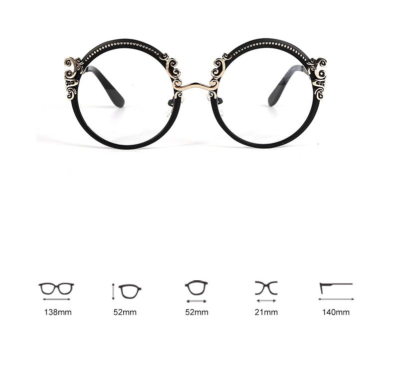 Lunettes de Lecture Rondes élégantes Anti-lumière Bleue for Ordinateur, Anti-Fatigue oculaire, Miroir Plat(C4,1.50)