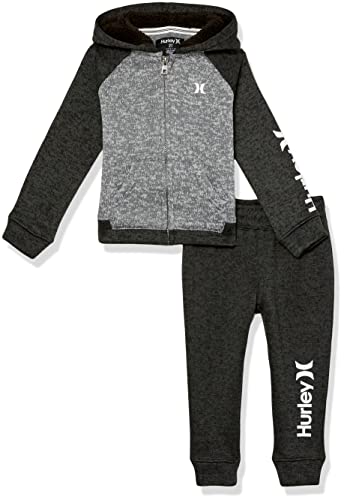 Image of Hurley baby-boys Hoodie and Joggers 2-piece Outfit Set