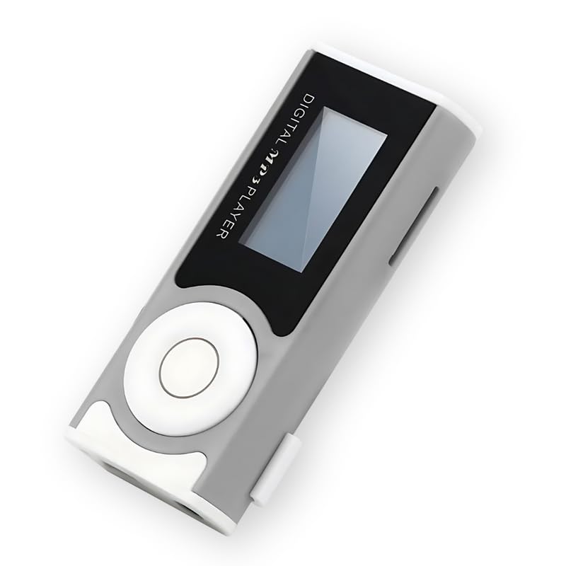 Lambent 𝟏𝟓 𝐘𝐄𝐀𝐑𝐒 𝐖𝐀𝐑𝐑𝐀𝐍𝐓𝐘 Portable Digital MP3 Player, TF Support up to 64GB (Memory Not Included), Multi-Mode Playback Music Back Clip Design for Sports, Outdoor & Travel - (Silver)