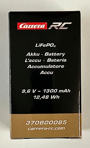 Batería LiFePo4 9.6V 1300mAH con celdas estables Carrera 370600085 de alta descarga