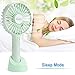YIHUNION Mini Handheld Fan Portable, USB Rechargeable Battery Powered Fan with Base, 4 Modes for Home Office Bedroom and Outdoor travel(Green)