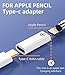 Pen Charging Dongle(2 Pack) Compatible for Apple Pencil 1st Generation Charger Adapter USB C Female to Lightning Female Accessories Ipencil Type C Connector Thunderbolt 3 4 Cable Converter Accessory