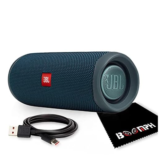 JBL Flip 5: Portable Wireless Bluetooth Speaker, IPX7 Waterproof - Blue