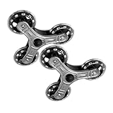 FUTUREORYY Ersatzrollen für Einkaufstrolley Dreieckige Treppensteiger Räder aus Edelstahl...