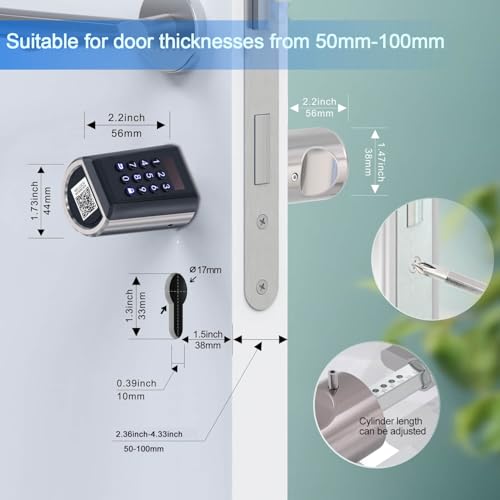 Elektronisches Türschloss RUILON PCB41 mit Zahlencode und Smart-Funktionen