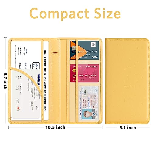 Image of CoBak Car Registration and Insurance Holder | Vehicle Glove Box Organizer, Auto Truck Compartment Document Case with Magnetic Closure for Insurance & Driver License