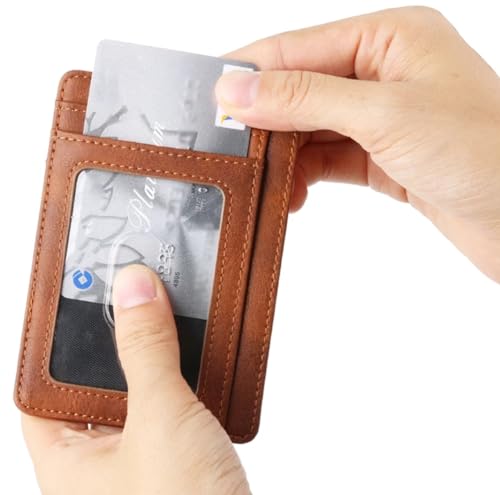 Personalized Slim Leather Wallet for Men - Men wallet - Engraved Slim Leather Wallet - Slim Minimalist Front Pocket RFID Wallet - Valentine's Day Gift For Him - Fathers Day Gifts for Men3