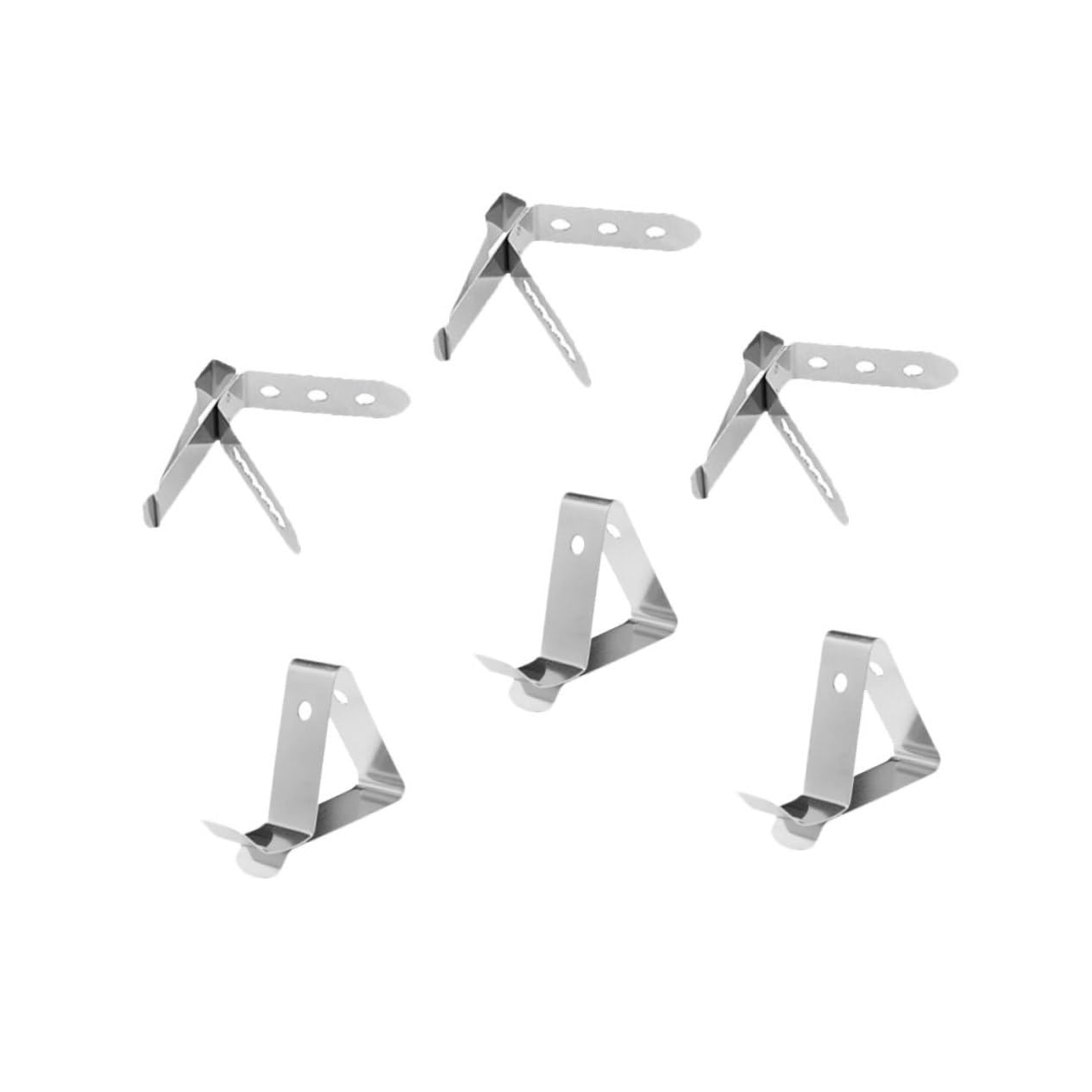 FUNOMOCYA 6Pcs Food Grade Stainless Steel Thermometer Probe Clip Holder for Accurate Cooking Temperature Control for Home BBQ and Restaurant Use Easy to Carry and