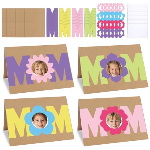 Tarjetas del Día de la Madre para rellenar con imágenes de mamá y flores de colores