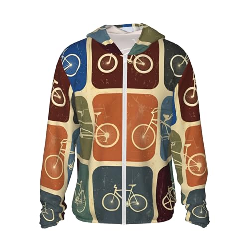 Veste à capuche motif vélo zippée : ne craignez plus le froid avec ses manches longues