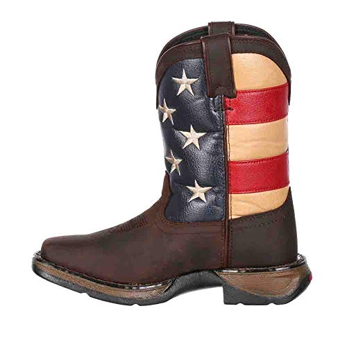 Durango Unisex-Kid's DBT0159 Western Boot, Brown and Union Flag, 2.5 M US Little Kid4