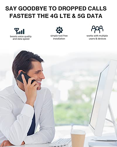 Hiboost Cell Phone Signal Boosters, Signal Booster For Home Up 5G 4G Lte To 5,500Sq Ft, Support All Us Carriers-Verizon,At&T,T-Mobile &More, Cell Signal Booster With Indoor Antenna, App, Fcc Approved #TOP1