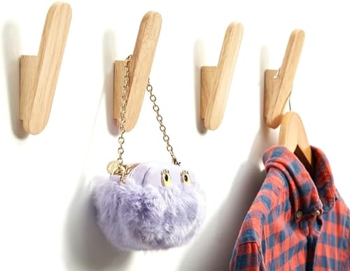 Ganci Appendiabiti, Gancio Appendiabiti Da Parete, Ganci Appendiabiti In Legno Montaggio A Parete Confezione Da 4 Ganci, Appendini Ganci Pesanti For C